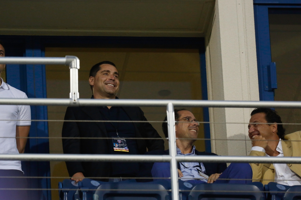 Riccardo Silva with his brother Saverio at the stadium
